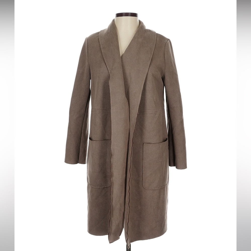 Philosophy Republic New With Tags, Medium, Tan Faux Leather Jacket Long Sweater